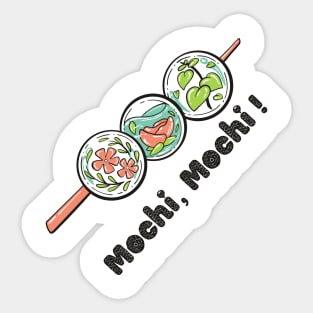 Mochi Tea Kawaii Vintage Japan Katakana Sticker